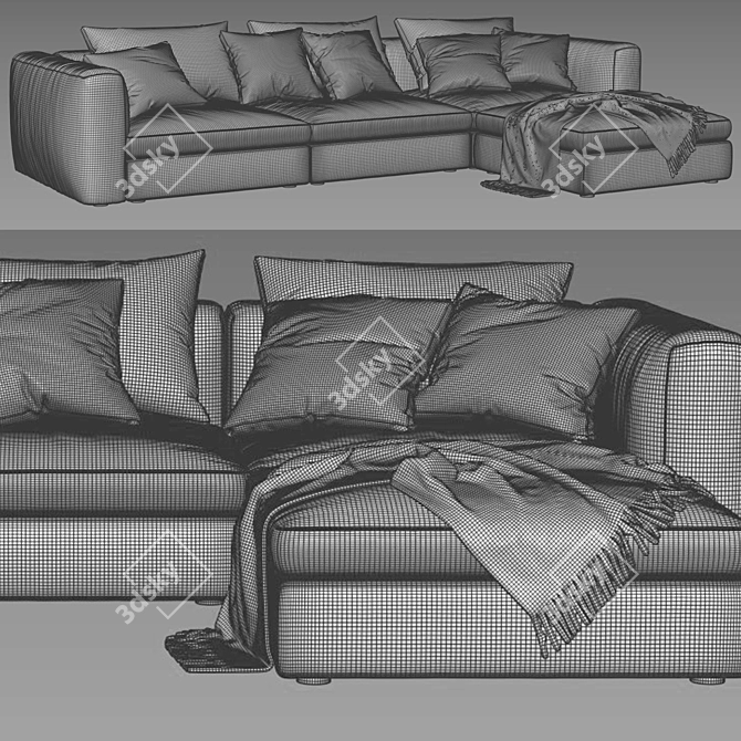  Poliform Dune Chaise Longue 3D model image 4