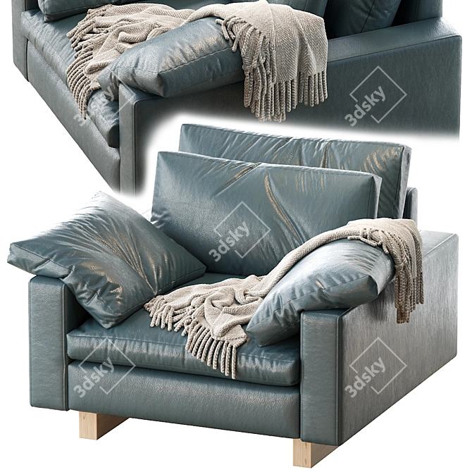 Harmony Oversized Upholstered Chair 3D model image 1