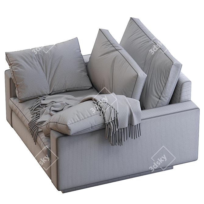 Harmony Oversized Upholstered Chair 3D model image 5