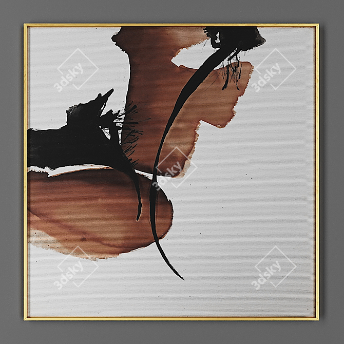 Elegant Photo Frame 3D model image 1