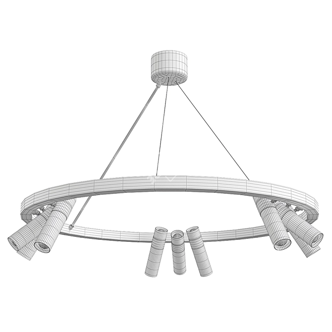 Spoor 9 Modern Chandelier 3D model image 2