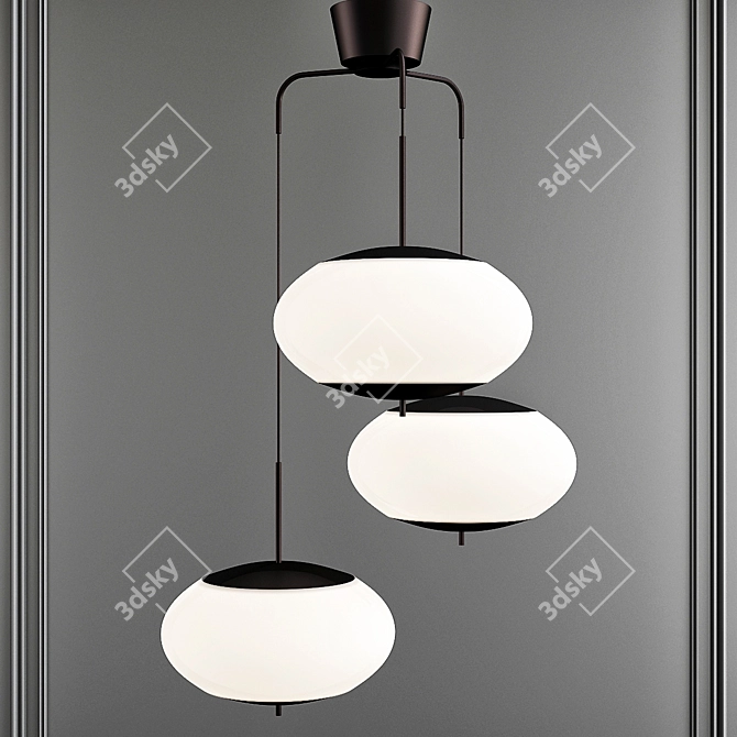 Elegant Bolete Chandelier: Illuminate in Style 3D model image 1