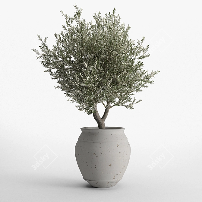 Rustic Prescott Planter Set 3D model image 4