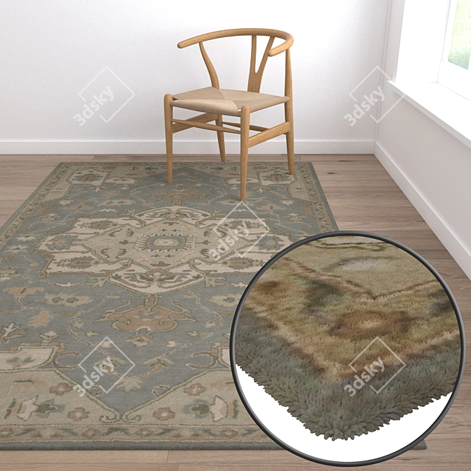 High-Quality Carpet Set 3D model image 5