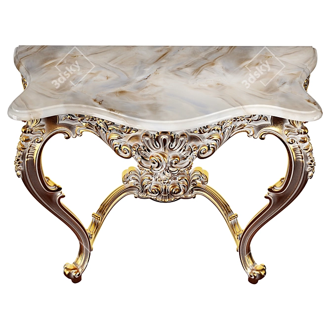 Elegant Silik Console Table 3D model image 3