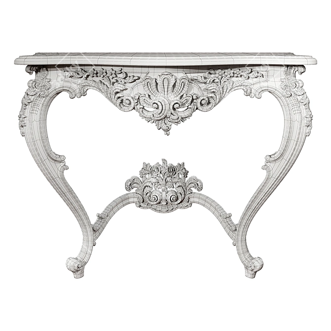 Elegant Silik Console Table 3D model image 5