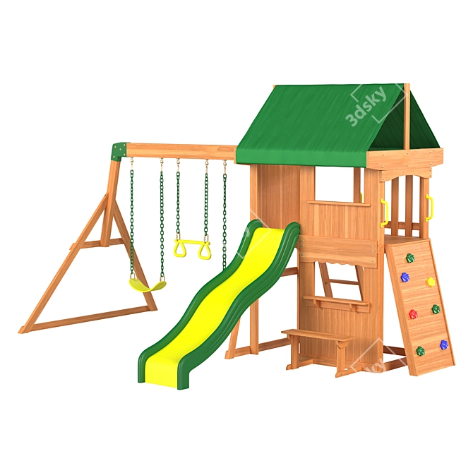 Park & Learn Kindergarten Swing 3D model image 1