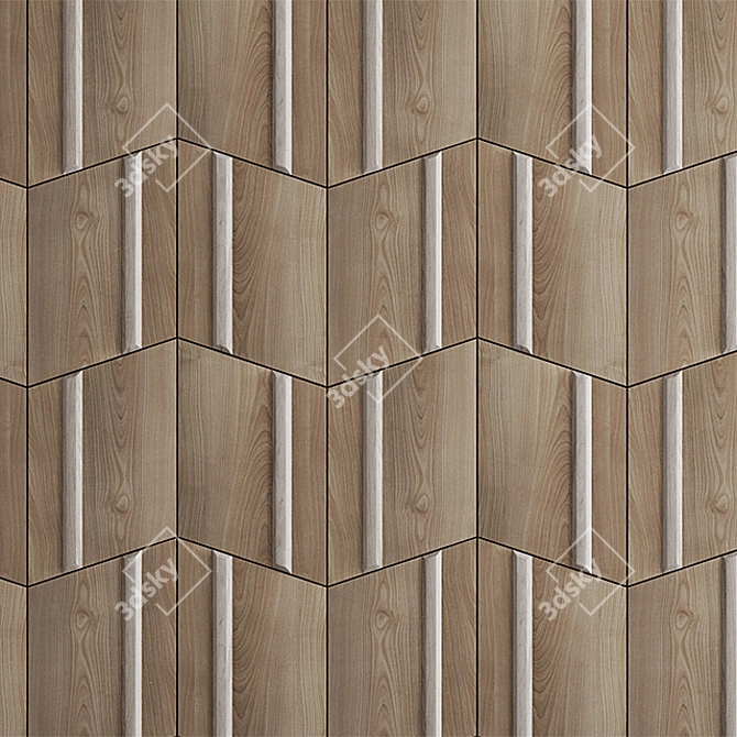 Dynamic Wood Panel 3D model image 1