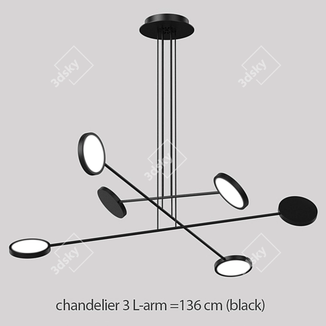 Mobi 3-pendant Lighting Ensemble 3D model image 4