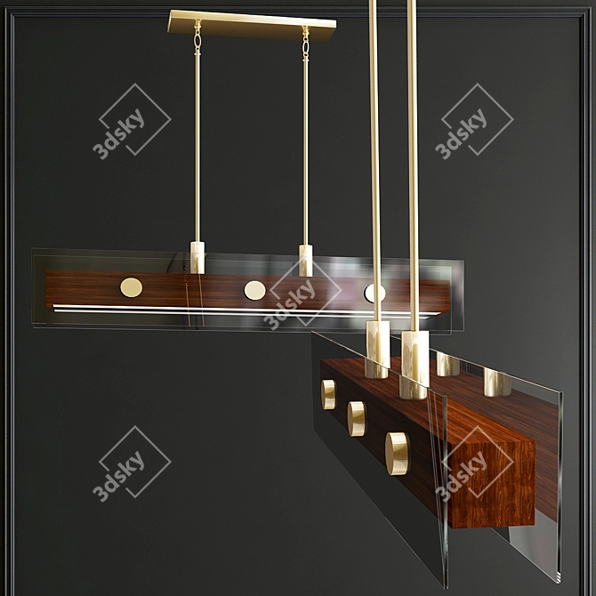 Elegant Suspension Light Collection 3D model image 2