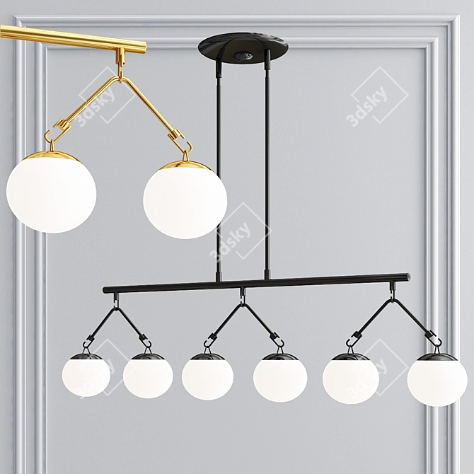 Elegant Suspension Light Collection 3D model image 3