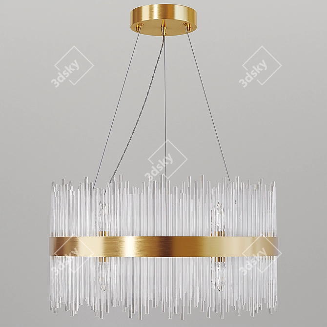 Elegant Glass Chandelier: 62GDW-901-600 3D model image 1