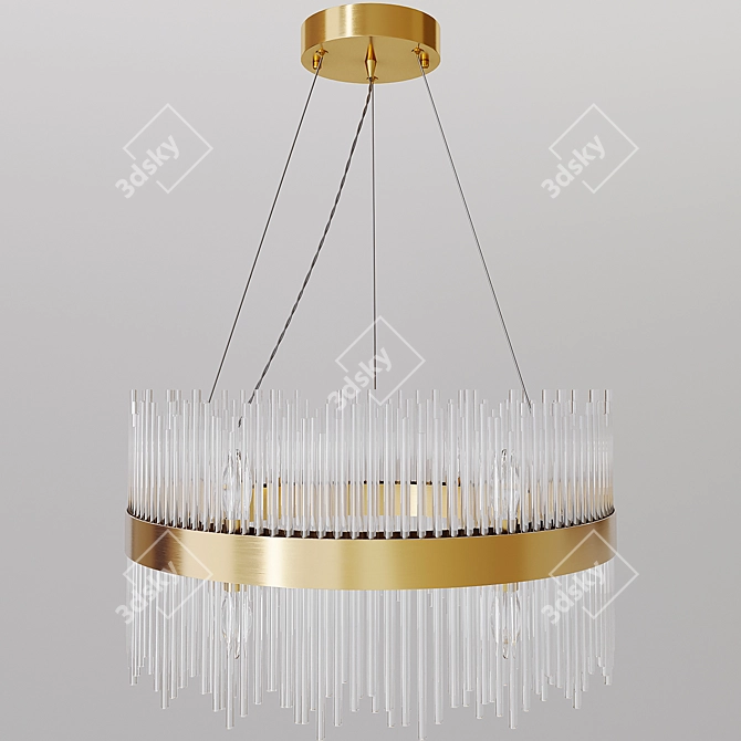 Elegant Glass Chandelier: 62GDW-901-600 3D model image 2