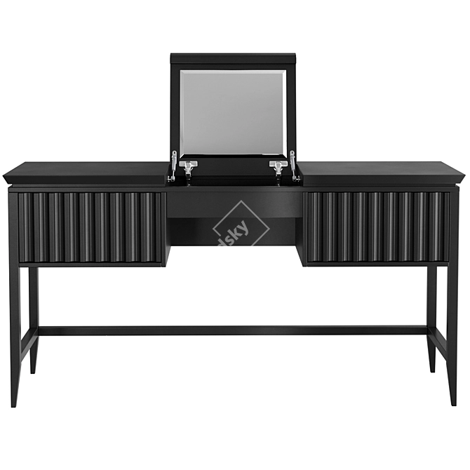 Austin Home Dressing Table with Mirror and 2 Drawers 3D model image 2