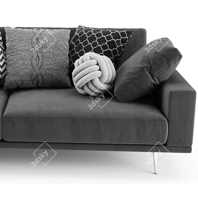 BoConcept Carlton Sofa: Sleek & Stylish Design 3D model image 4
