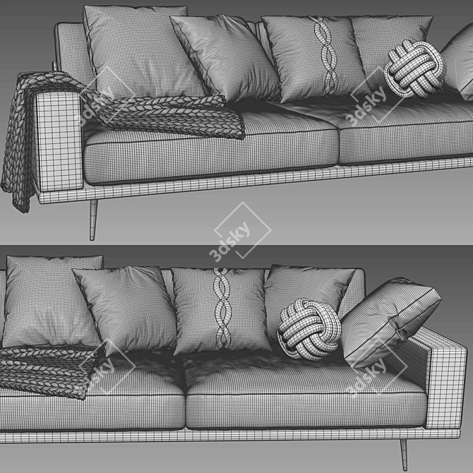 BoConcept Carlton Sofa: Sleek & Stylish Design 3D model image 5