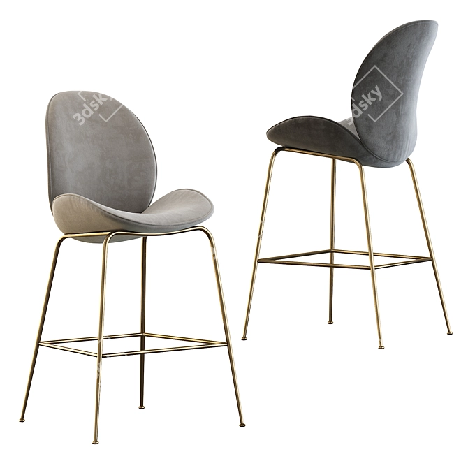 Elegant Astor Barstool: Sleek Design 3D model image 2