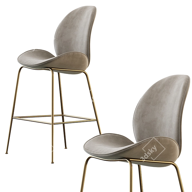 Elegant Astor Barstool: Sleek Design 3D model image 3