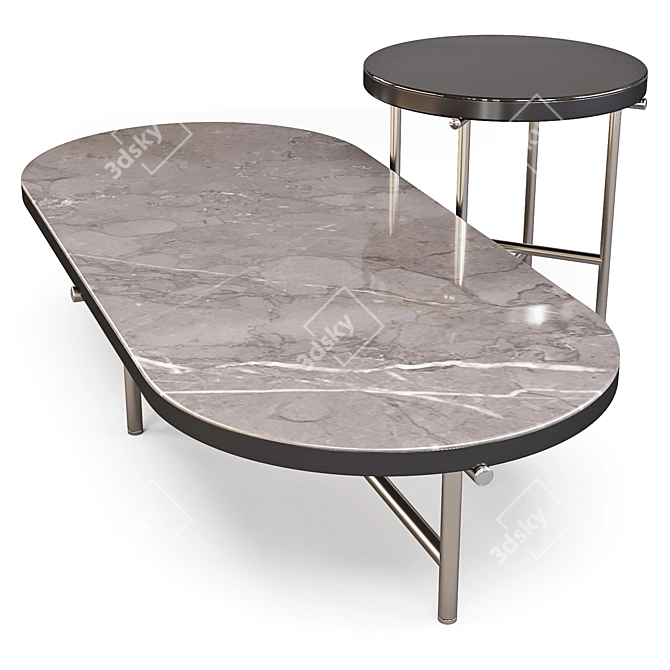 Minotti Torii Coffee Tables Set 3D model image 1