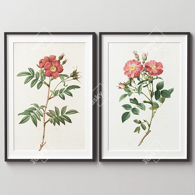 Modern Frame Collection: 2 Frames, 5 Colors, 3 Sizes 3D model image 4