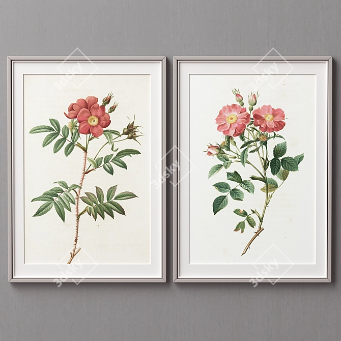 Modern Frame Collection: 2 Frames, 5 Colors, 3 Sizes 3D model image 7