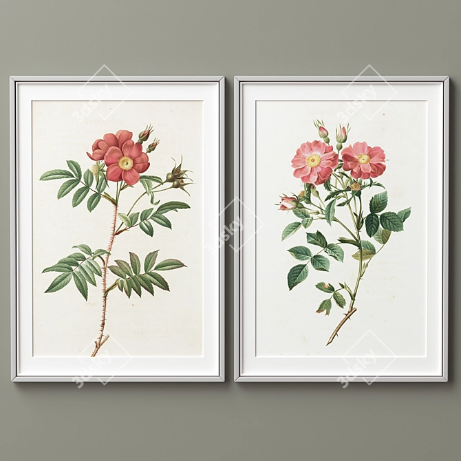 Modern Frame Collection: 2 Frames, 5 Colors, 3 Sizes 3D model image 9