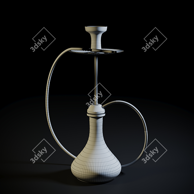 Corona 2 Hookah: The Ultimate Smoking Experience 3D model image 3