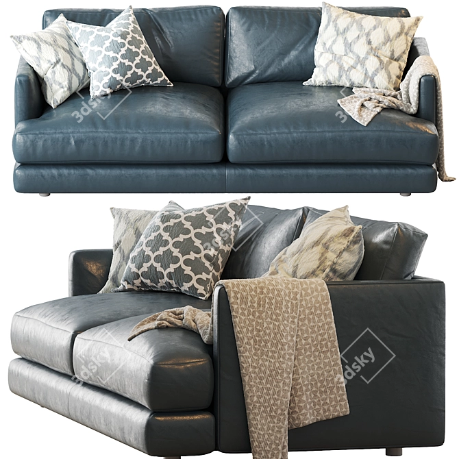 Cozy Haven 84" Sofa 3D model image 2