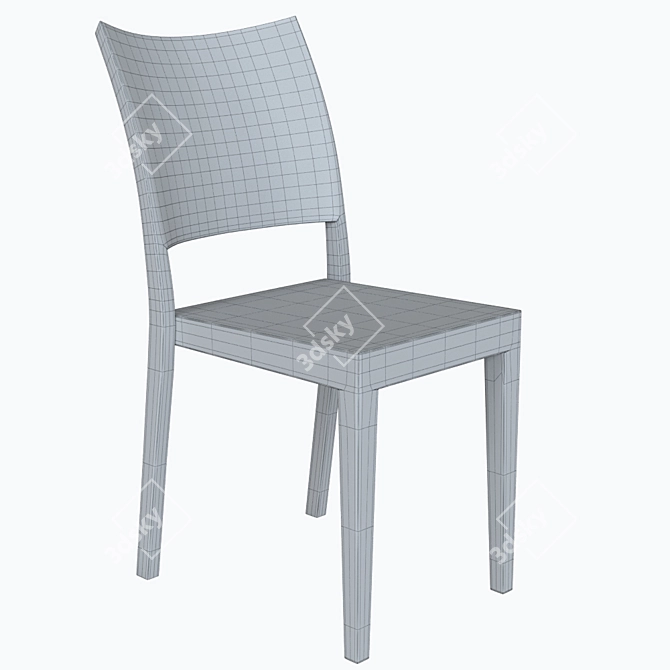 Transparent Elegance: "La Marie" Chair 3D model image 2