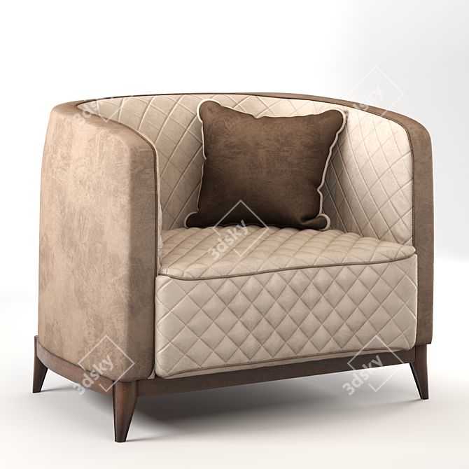 Mobilidea Armchair: Modern Elegance 3D model image 2