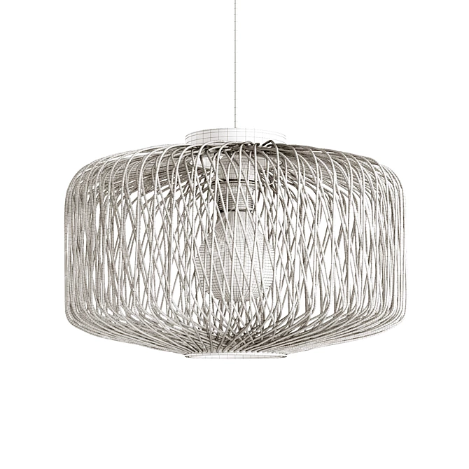 Yaku Rattan Lamp: Non-Electrified Elegance 3D model image 2