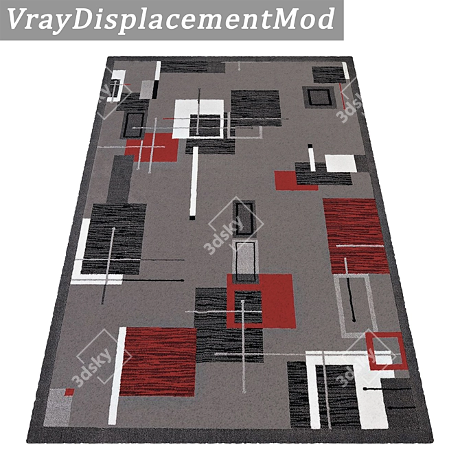 Versatile 3-Piece Carpet Set 3D model image 3