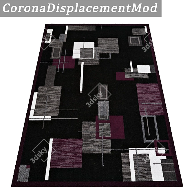 Versatile 3-Piece Carpet Set 3D model image 4