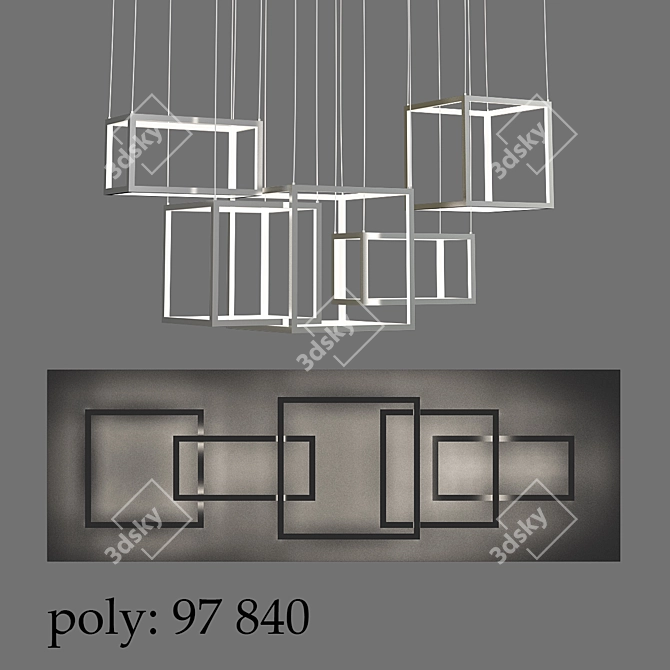 Candela Chandelier 002 - Elegant Illumination 3D model image 2