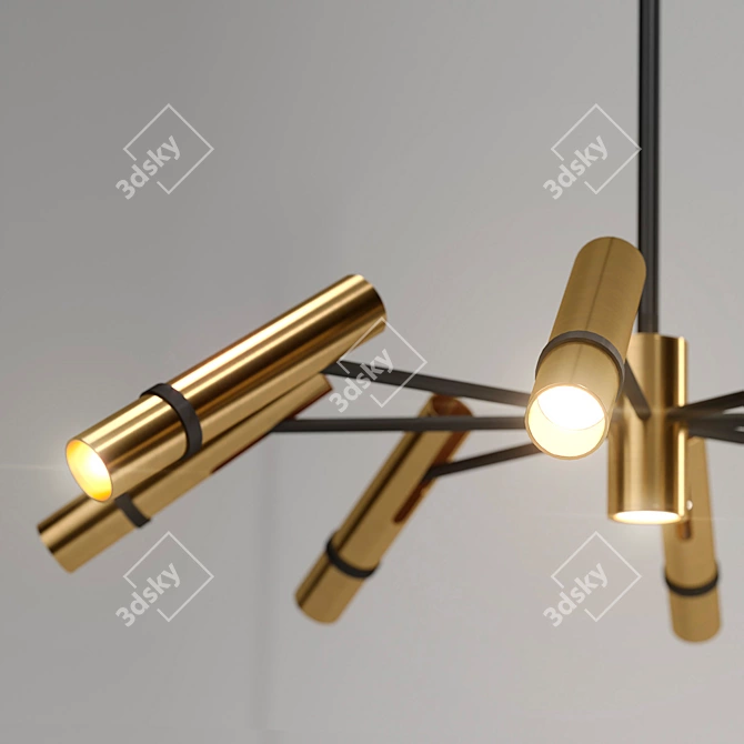 Lampatron React 9-Light Chandelier 3D model image 2