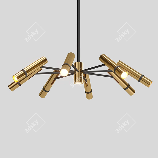 Lampatron React 9-Light Chandelier 3D model image 4