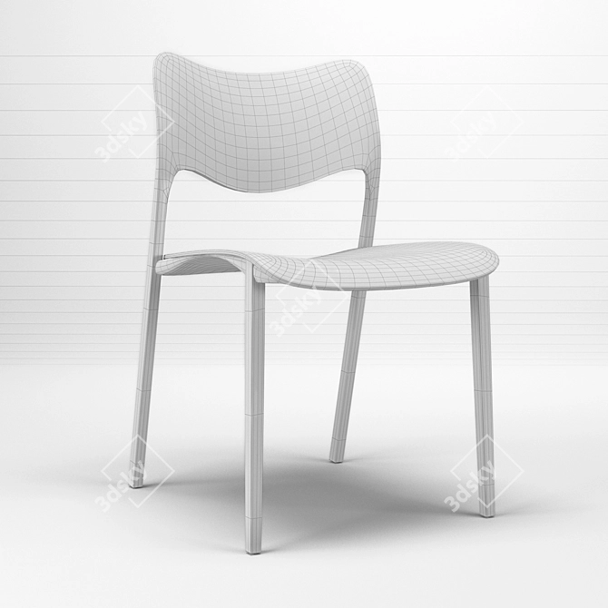 Elegant Wooden Chair: Stua Laclasica 3D model image 5