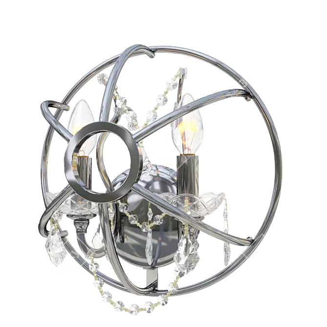 Lofty Glam Crystal Chandelier 3D model image 1