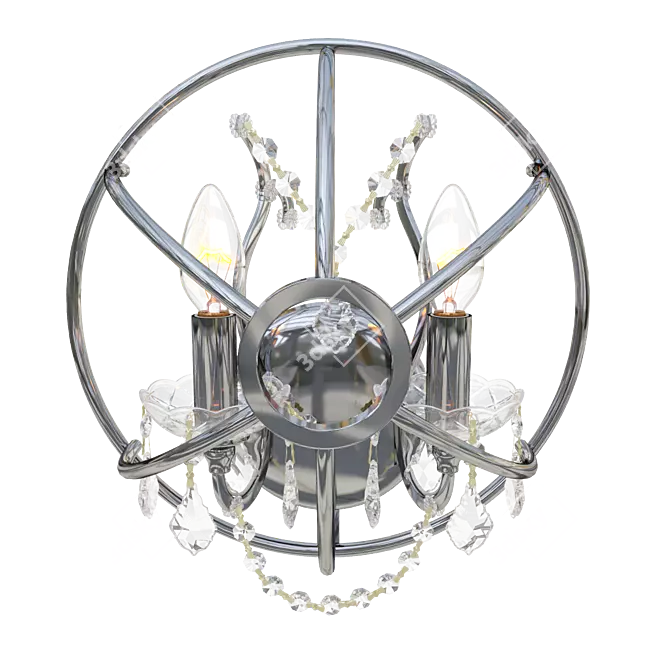 Lofty Glam Crystal Chandelier 3D model image 2