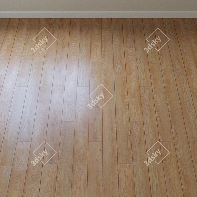 French Oak Chevron Laminate Flooring 3D model image 2