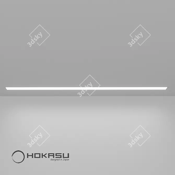 HOKASU 3525 IN: Sleek Recessed Linear Luminaire 3D model image 2