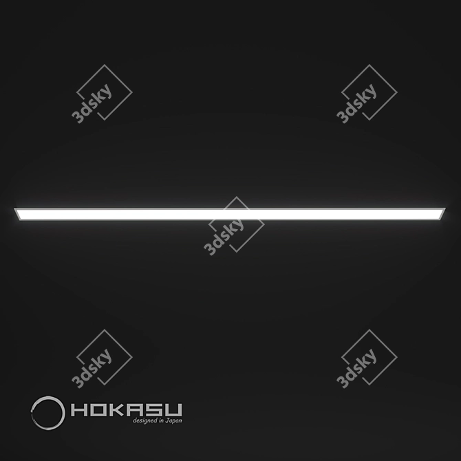 HOKASU 3525 IN: Sleek Recessed Linear Luminaire 3D model image 6