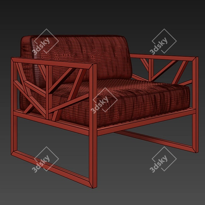 WeWood Lounge Chair - Eco-friendly and Stylish 3D model image 5