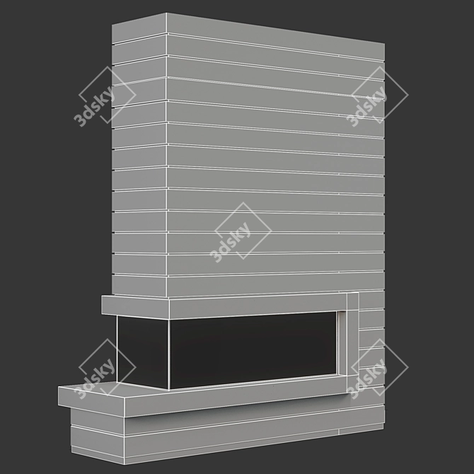 Title: Modern Fireplace Design 3D model image 2