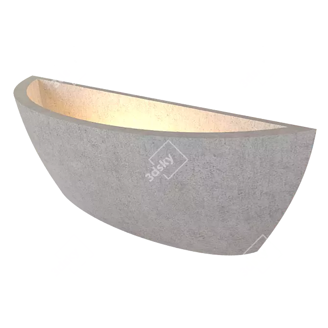 Urban Concrete Pendant Light 3D model image 2