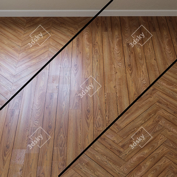 French Oak Laminate Flooring 3D model image 1