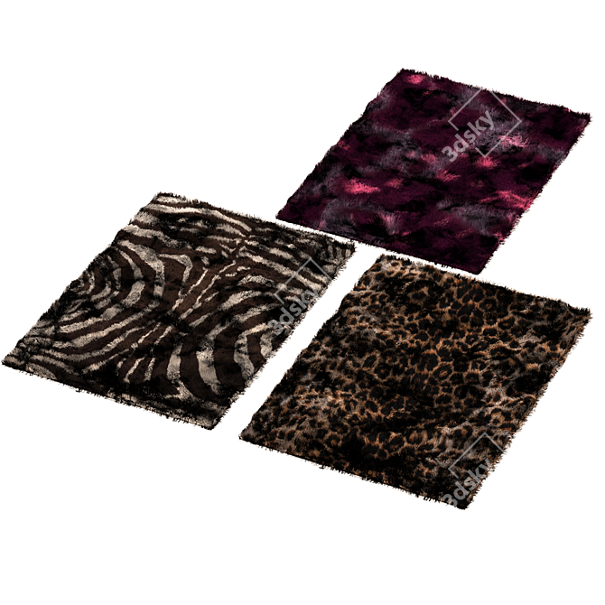 Exotic Animal Skin Rugs 3D model image 1