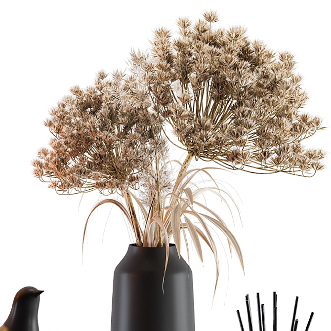 Elegant Botanical Lampshade Set 3D model image 2