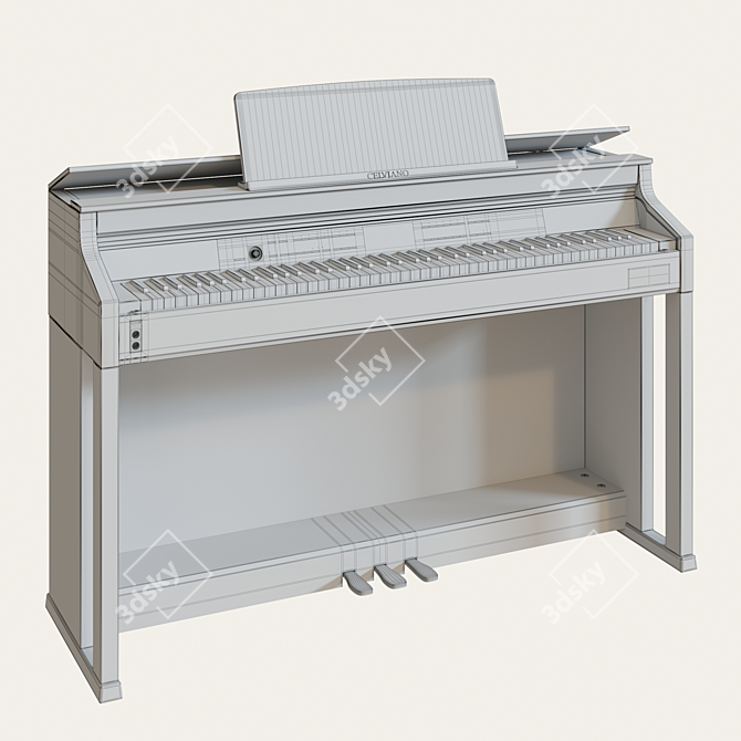 Casio AP-710 Digital Piano: Premium Sound & Sleek Design 3D model image 3