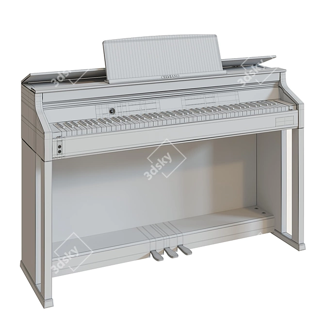 Casio AP-710 Digital Piano: Premium Sound & Sleek Design 3D model image 4